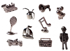 Custom Pewter Pieces Train Duck Boom Box Ship Music Note Oil Can