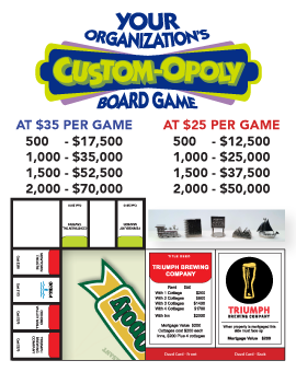 organization custom monopoly fundraising profit